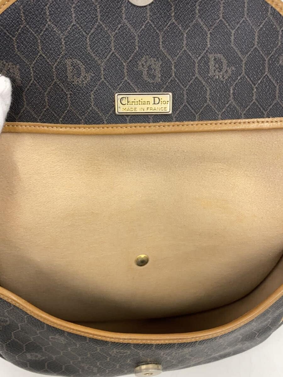 Christian Dior Honeycomb Pattern Shoulder Bag Leather BRW 6