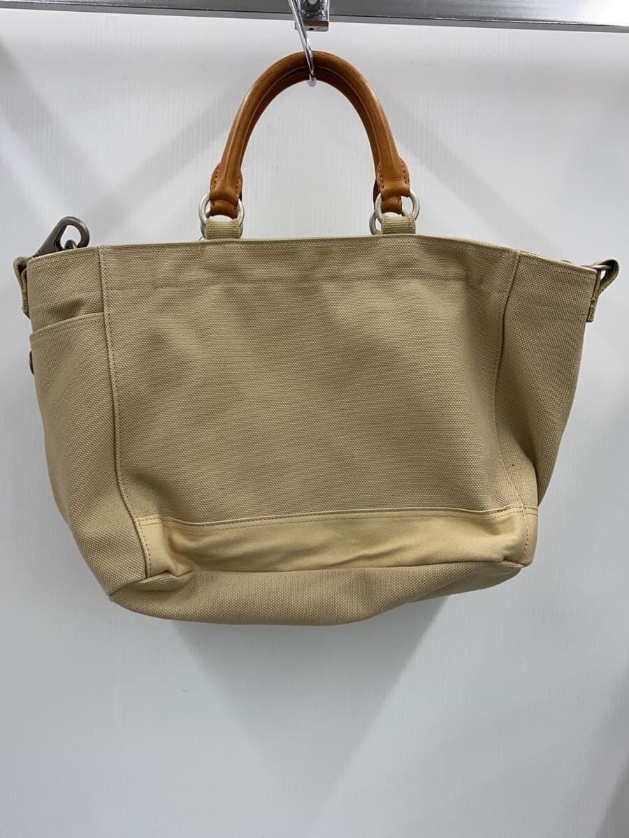 LUGGAGE LABEL Tote Bag Canvas BEG Plain 3