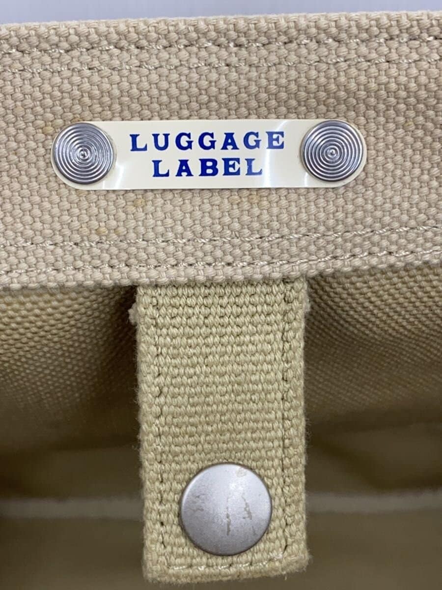 LUGGAGE LABEL Tote Bag Canvas BEG Plain 5