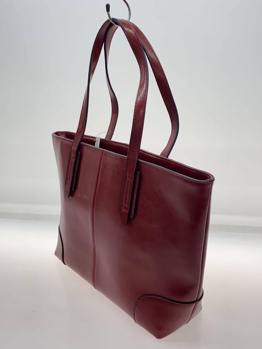 Other Brand A.M.S Tote Bag Leather RED 2