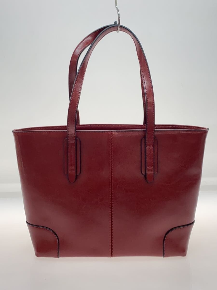 Other Brand A.M.S Tote Bag Leather RED 3