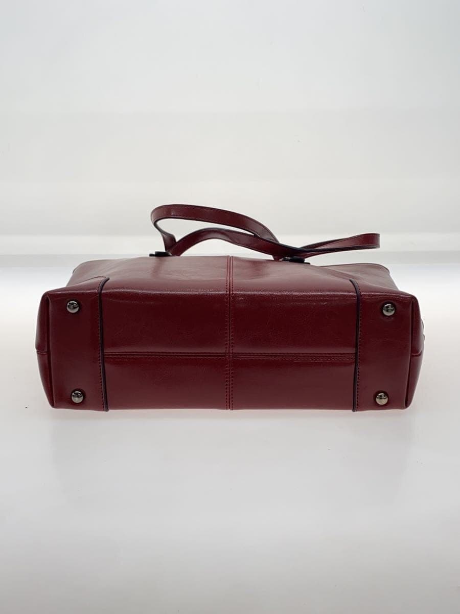 Other Brand A.M.S Tote Bag Leather RED 4