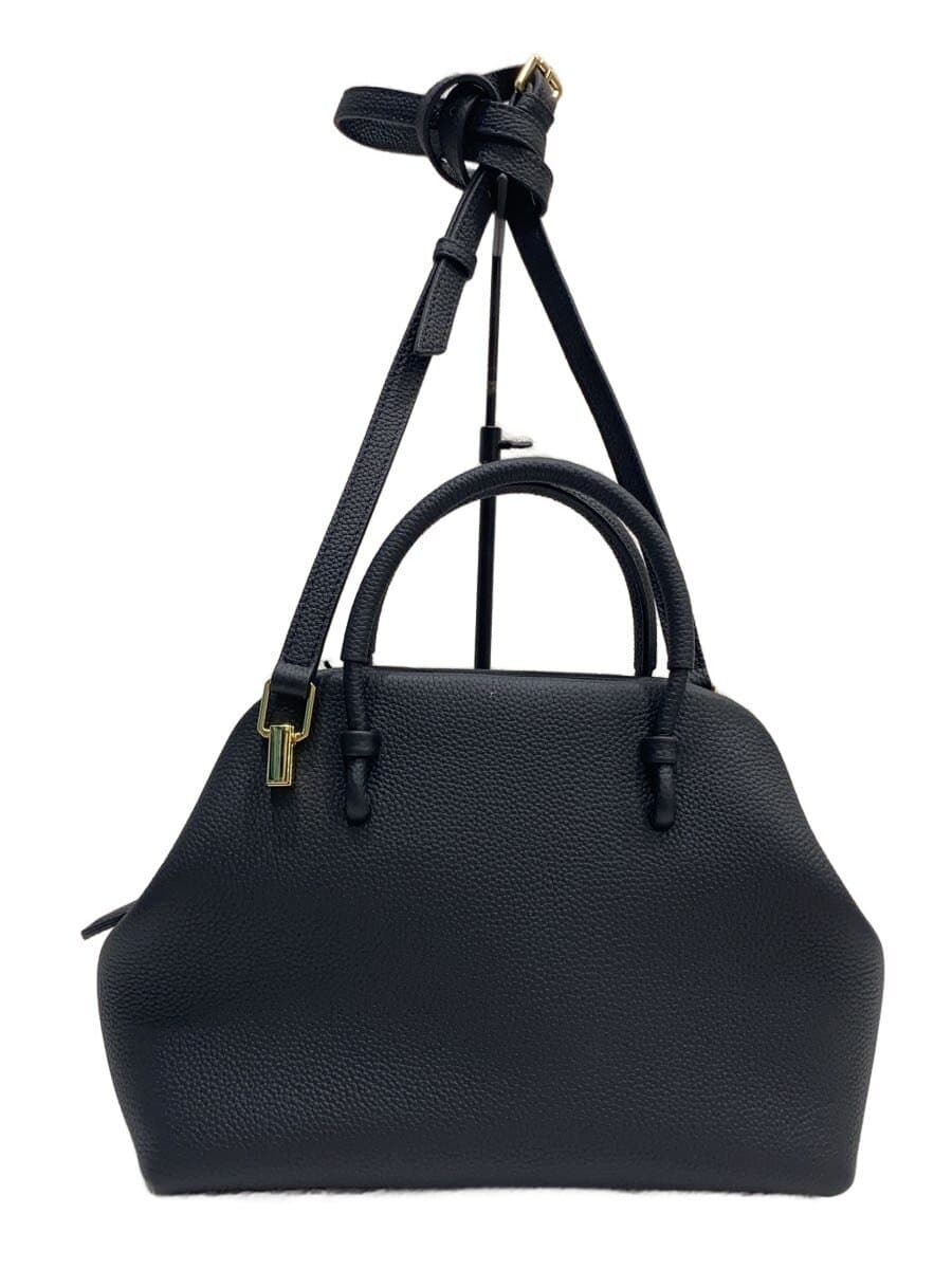 PUNTI.WALTZ-HAND BAG Dust Bag Cowhide BLK P-005 3