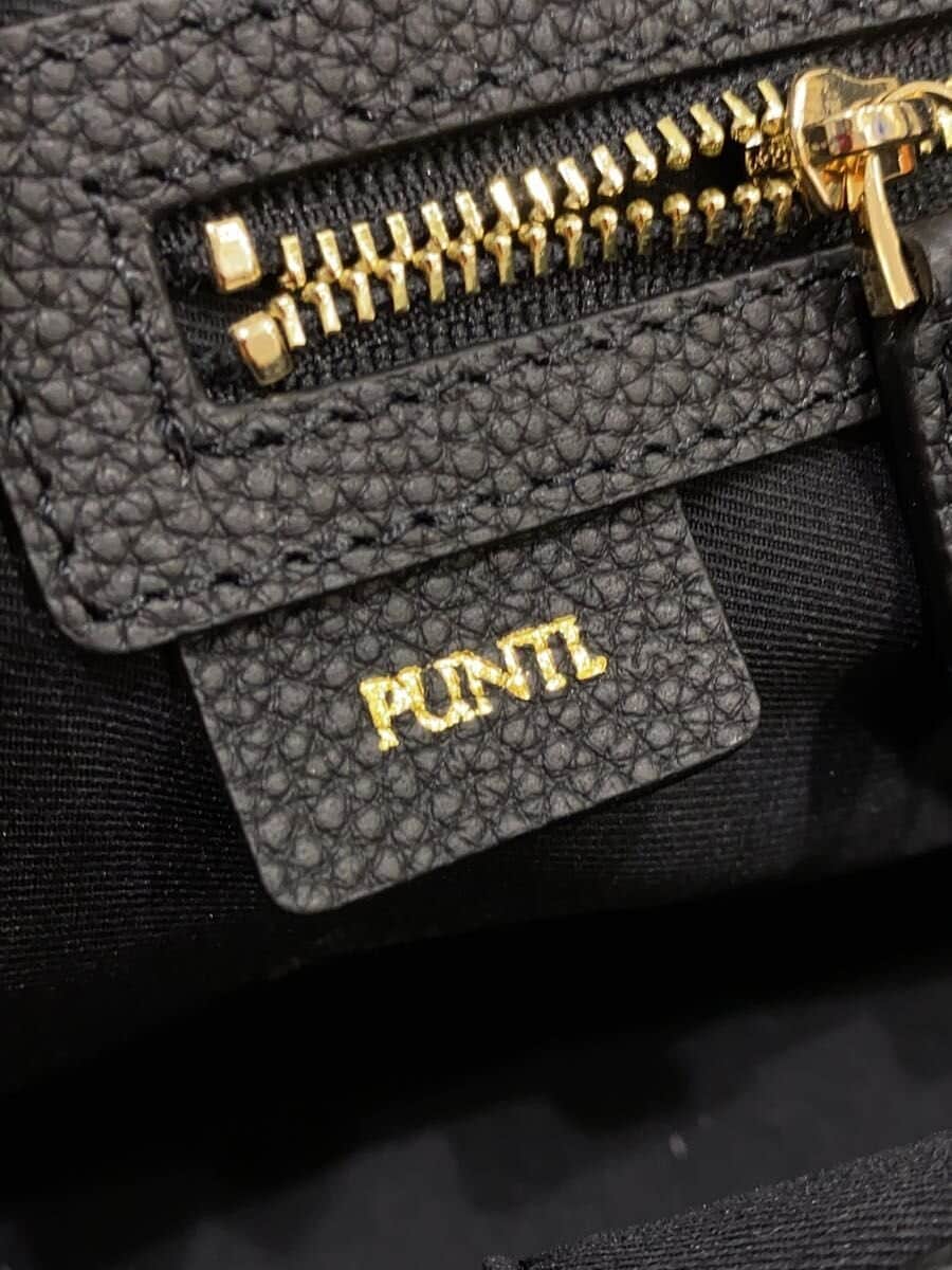 PUNTI.WALTZ-HAND BAG Dust Bag Cowhide BLK P-005 6