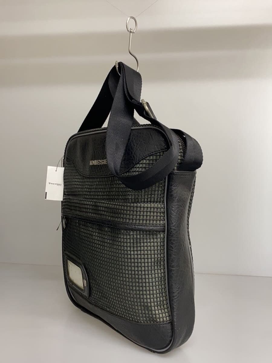 DIESEL Shoulder Bag Leather BLK 2