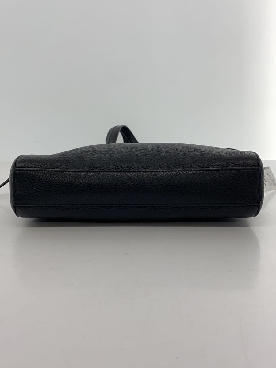 agnes b. shoulder bag cowhide BLK plain NS02-04 4