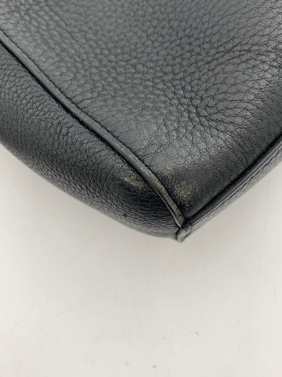 agnes b. shoulder bag cowhide BLK plain NS02-04 8