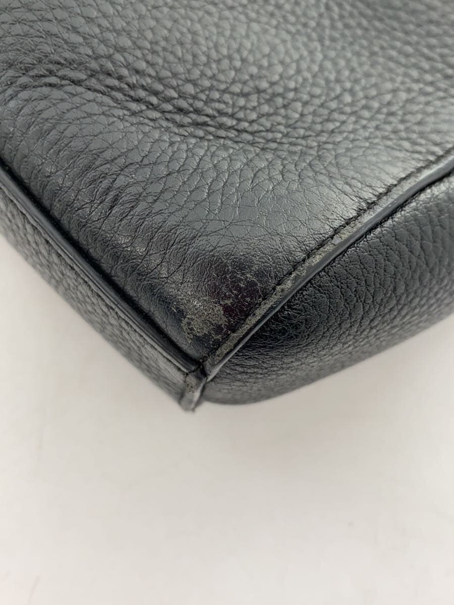 agnes b. shoulder bag cowhide BLK plain NS02-04 9