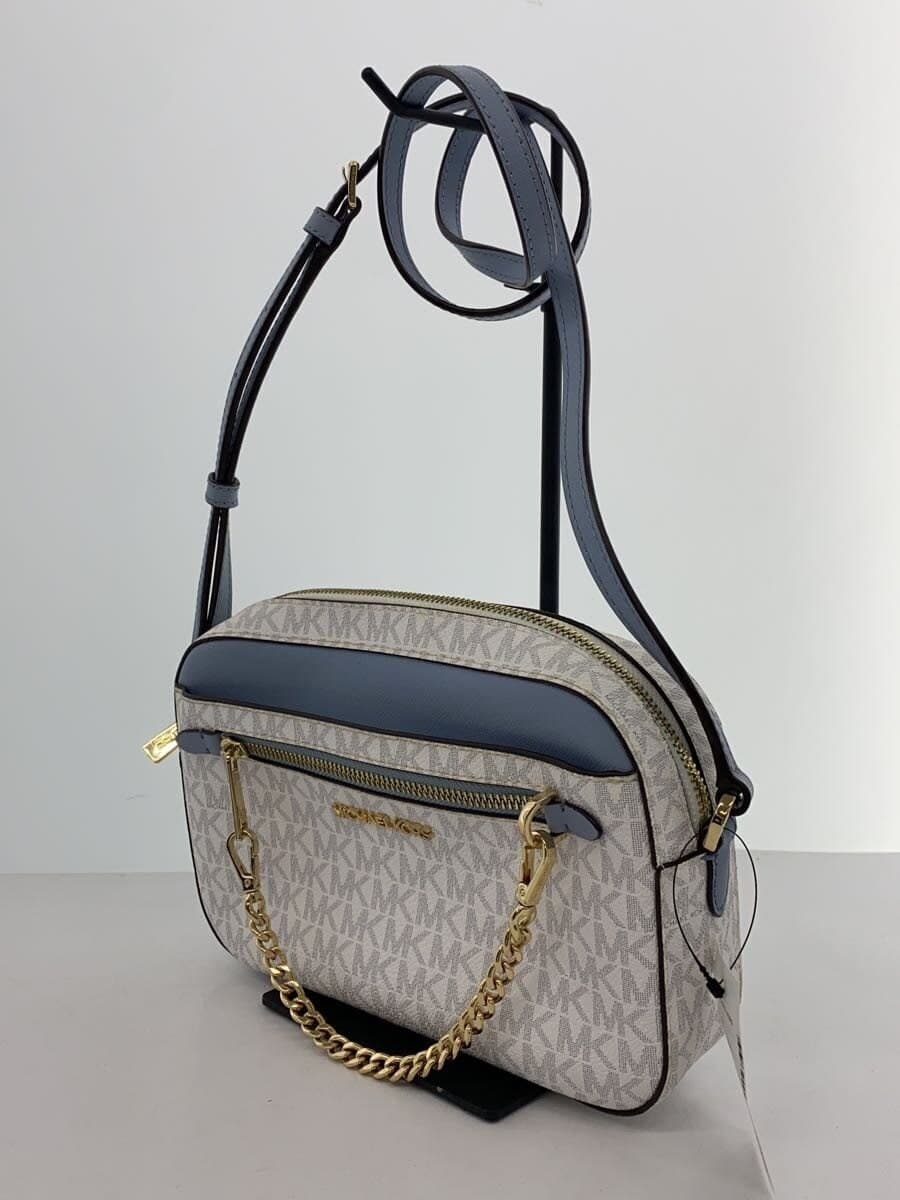 MICHAEL KORS Shoulder Bag Leather WHT All-over Pattern AC-2102 2