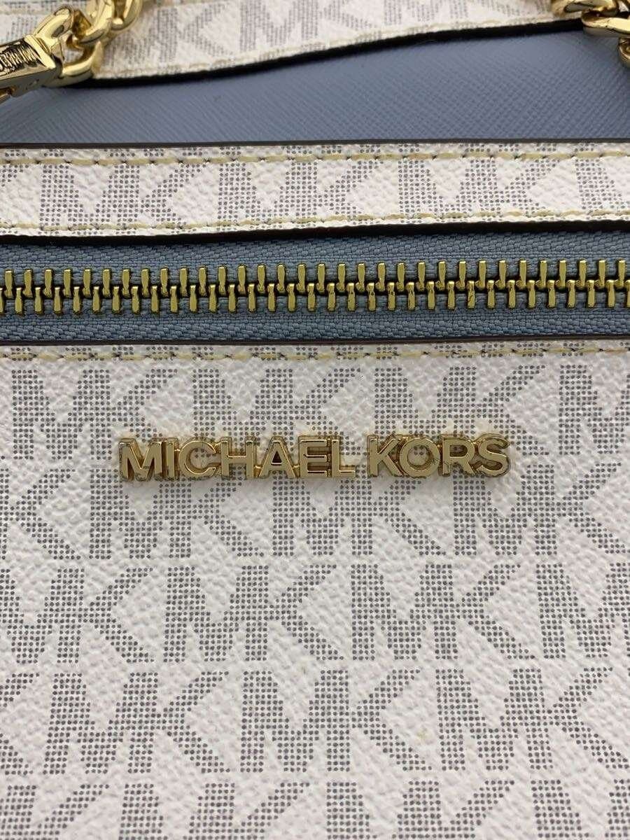 MICHAEL KORS Shoulder Bag Leather WHT All-over Pattern AC-2102 5