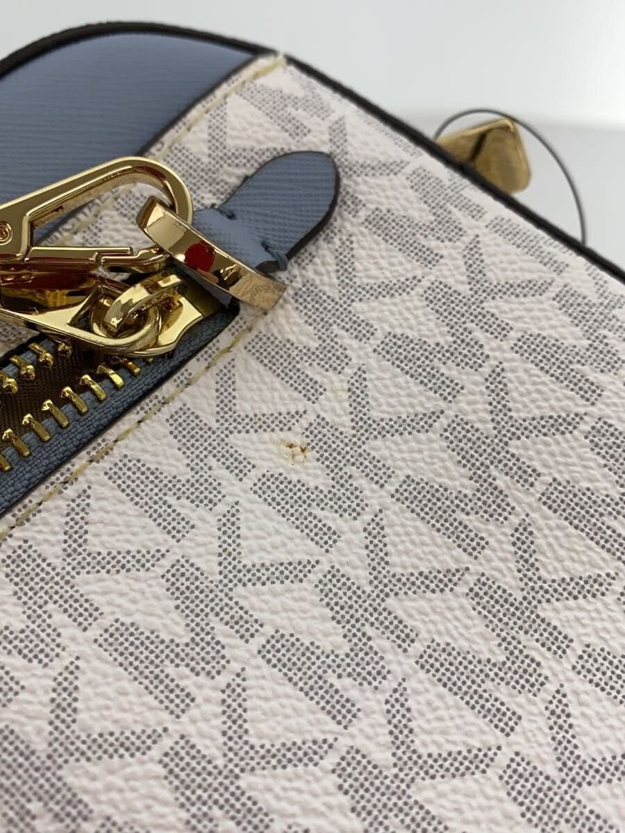 MICHAEL KORS Shoulder Bag Leather WHT All-over Pattern AC-2102 9