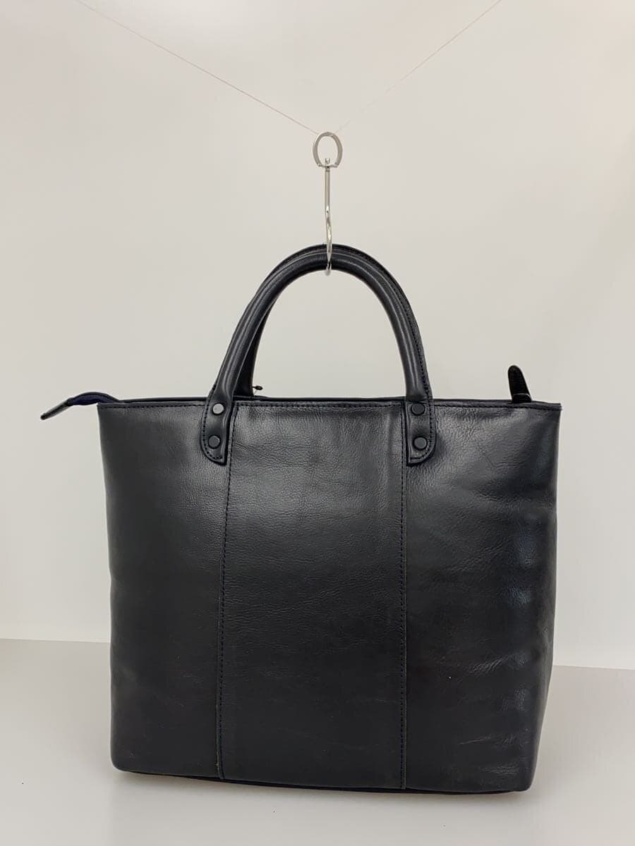 Mustache HIGE BAG Bag Leather NVY Solid 3