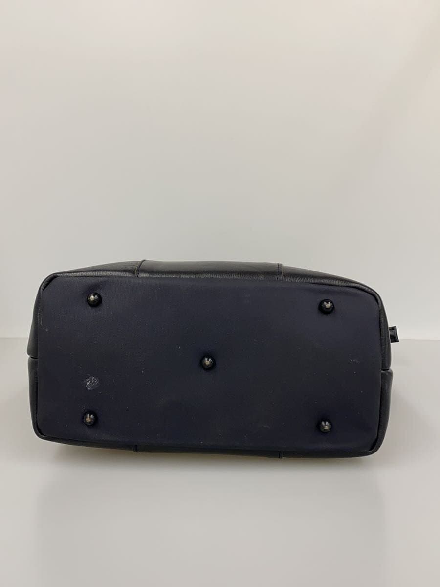 Mustache HIGE BAG Bag Leather NVY Solid 4