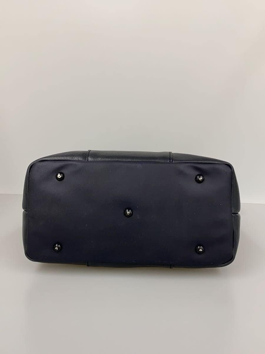 Mustache HIGE BAG Bag Leather NVY Solid 4