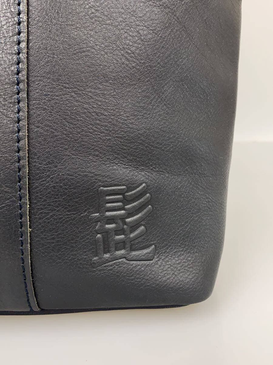 Mustache HIGE BAG Bag Leather NVY Solid 5