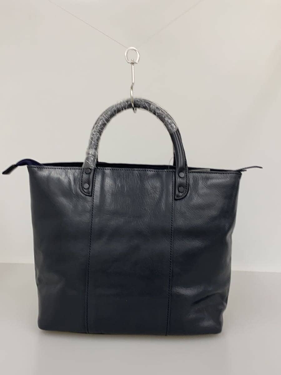 Mustache HIGE BAG Bag Leather NVY Solid 3