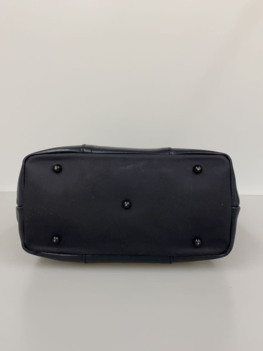 Mustache HIGE BAG Bag Leather NVY Solid 4