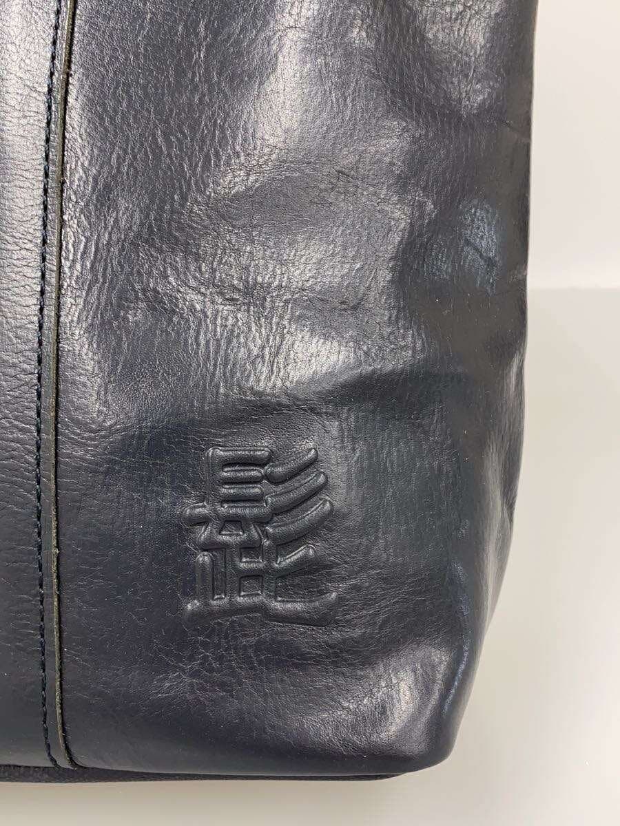 Mustache HIGE BAG Bag Leather NVY Solid 5