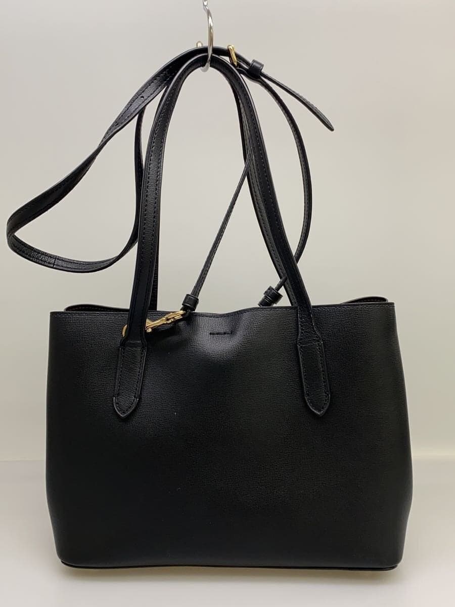 COACH shoulder bag leather BLK F73277 3