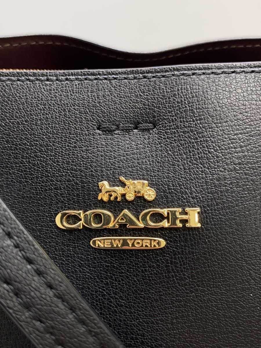 COACH shoulder bag leather BLK F73277 5