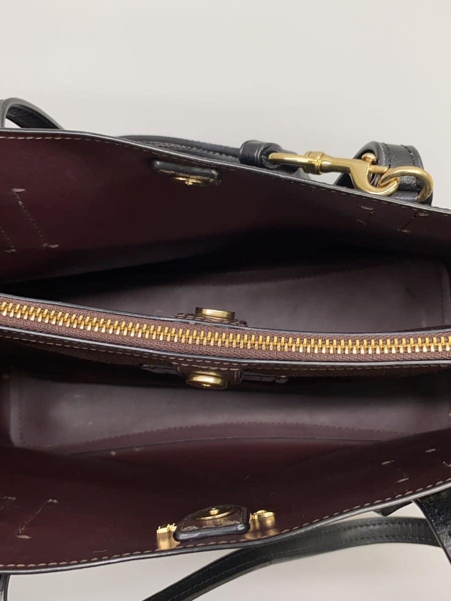 COACH shoulder bag leather BLK F73277 6