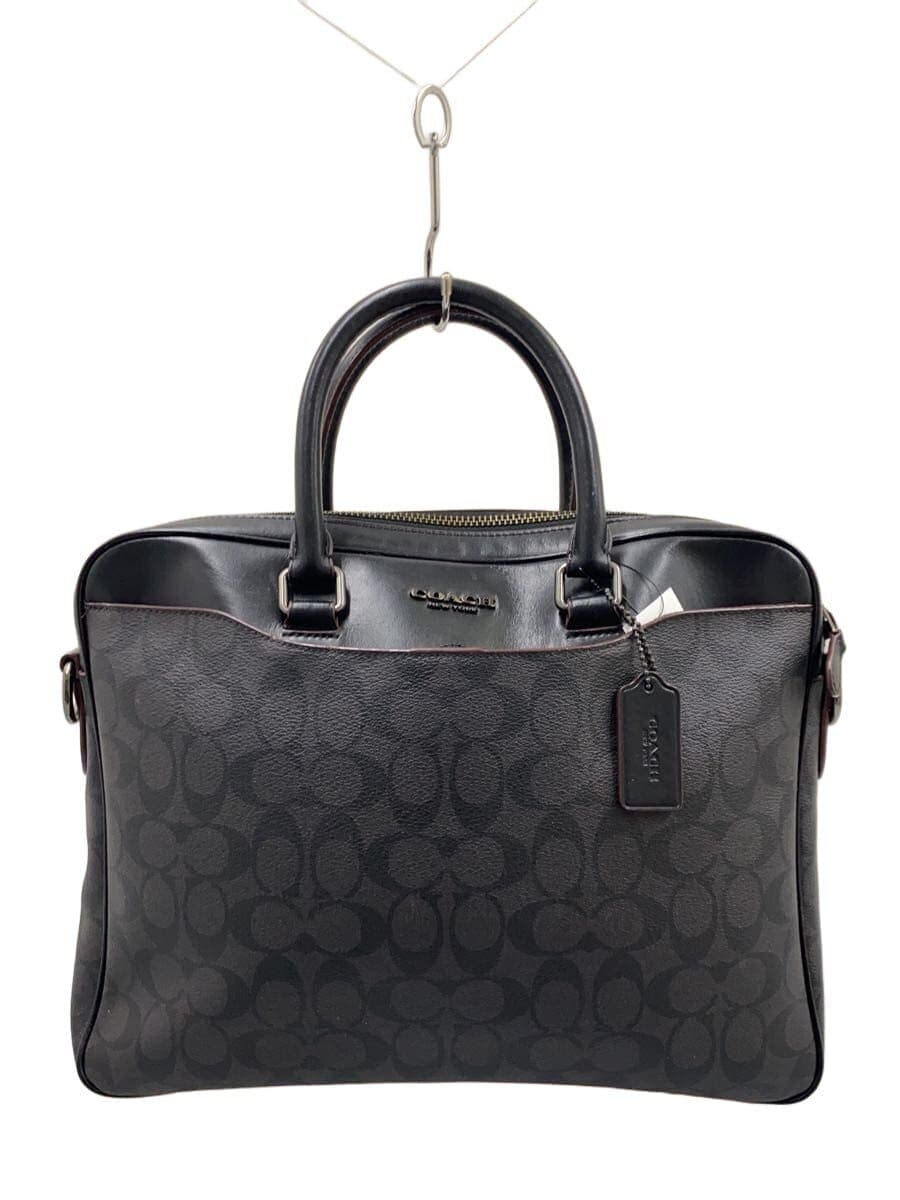 COACH Briefcase Leather BLK All-over pattern F73420