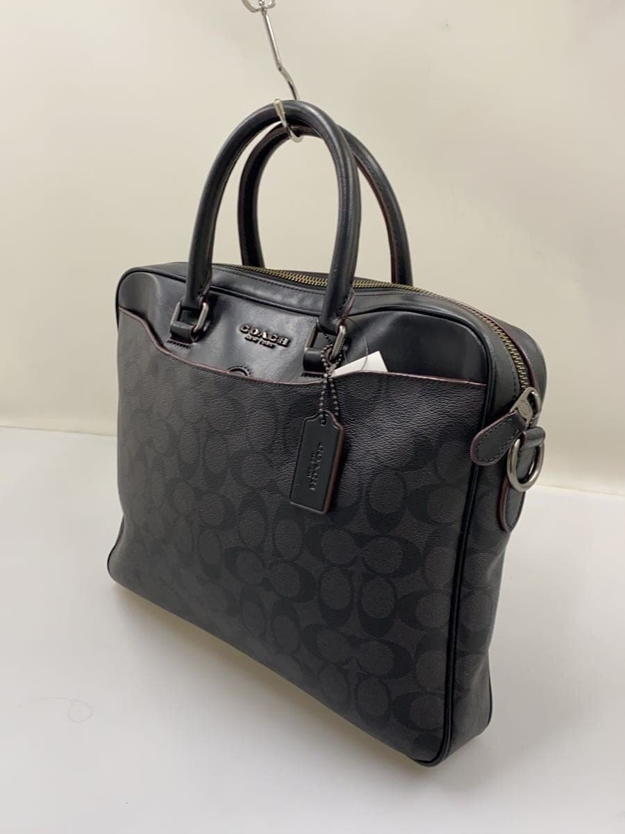 COACH Briefcase Leather BLK All-over pattern F73420 2
