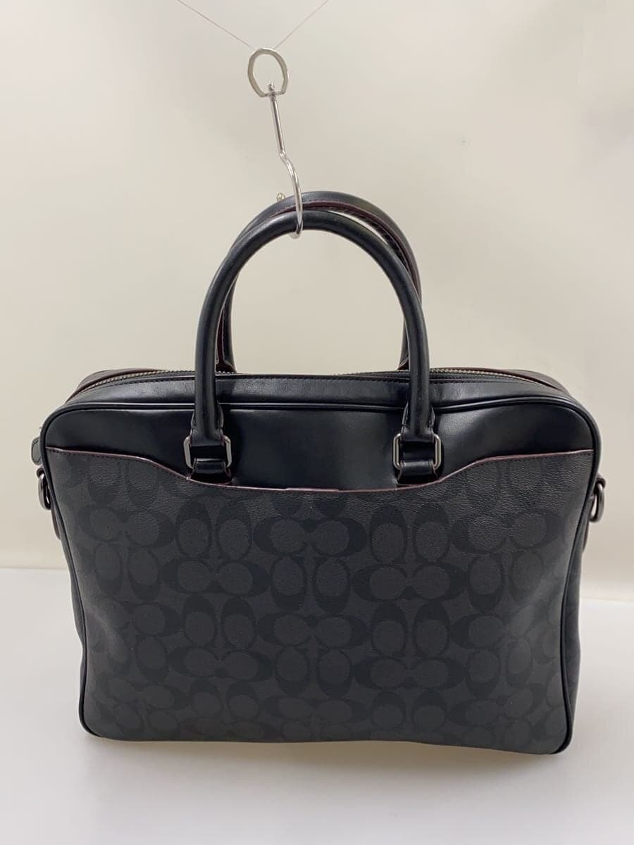 COACH Briefcase Leather BLK All-over pattern F73420 3