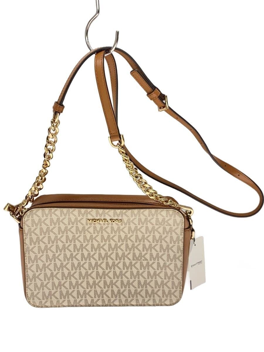 MICHAEL KORS Shoulder Bag PVC WHT Monogram 32F8GF5M2B