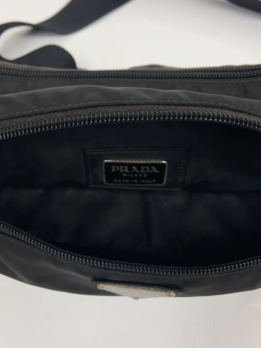 PRADA Triangle Logo Waist Bag Nylon Black 7