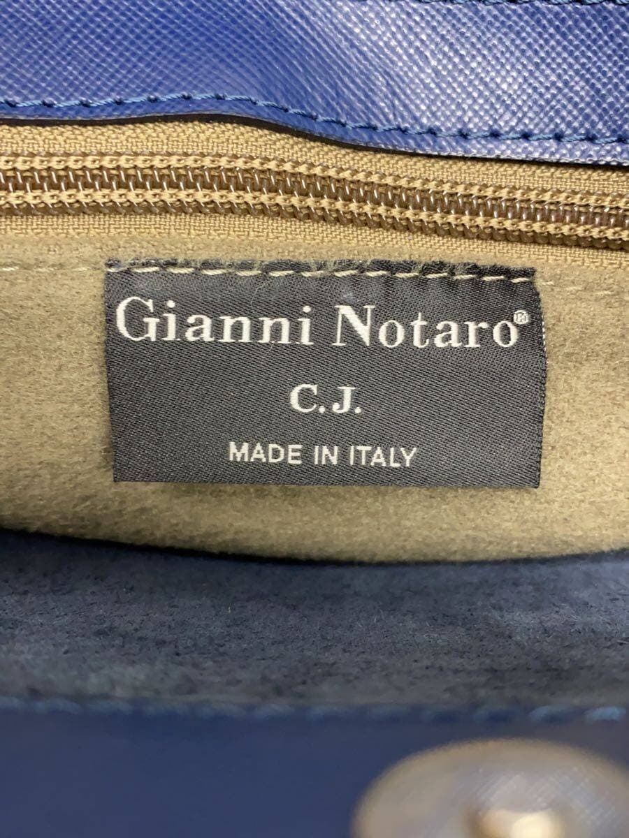 GIANNI NOTARO Shoulder Bag Leather NVY Solid 5