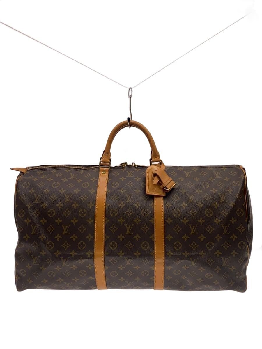 LOUIS VUITTON Keepall 60_Monogram Canvas PVC BRW All Over Pattern