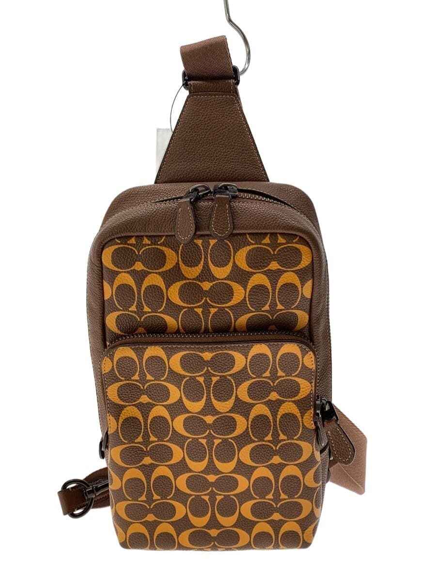 COACH Shoulder Bag Leather BRW All Over Pattern B2247-CA286