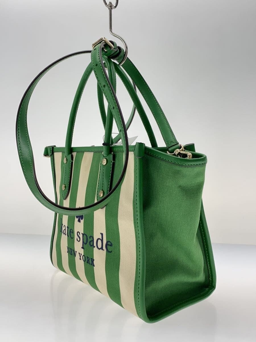 kate spade new york Handbag Canvas GRN Stripe K6079 2