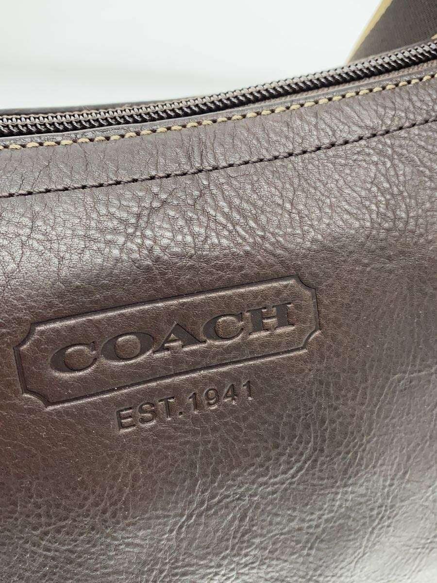 COACH Shoulder Bag Leather BRW F70559 HERITAGE WEB LEATHER SHOULDER BA 5