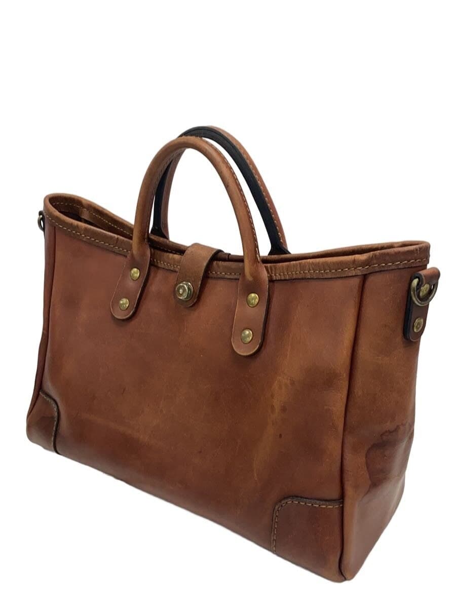 HERZ Horizontal 2-way Shoulder Bag Leather BRW T-146 2