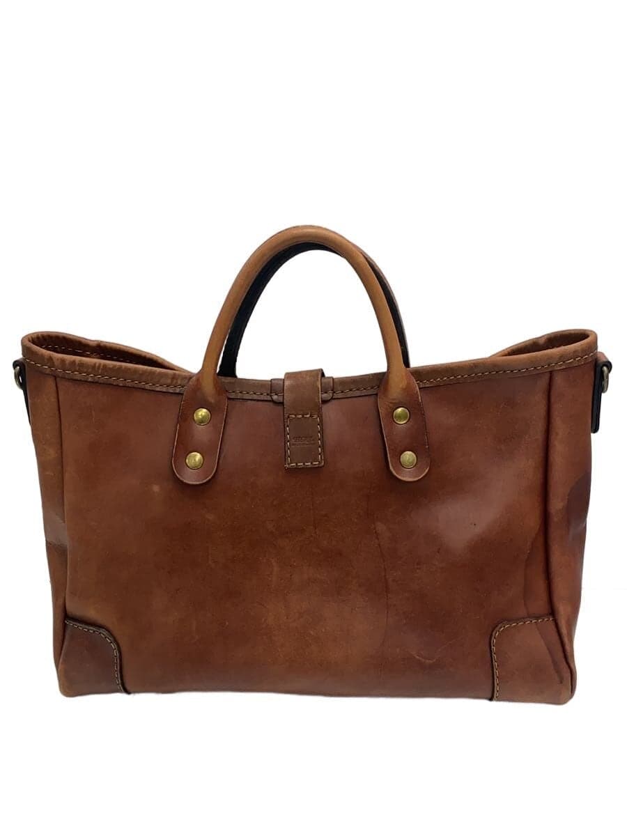 HERZ Horizontal 2-way Shoulder Bag Leather BRW T-146 3