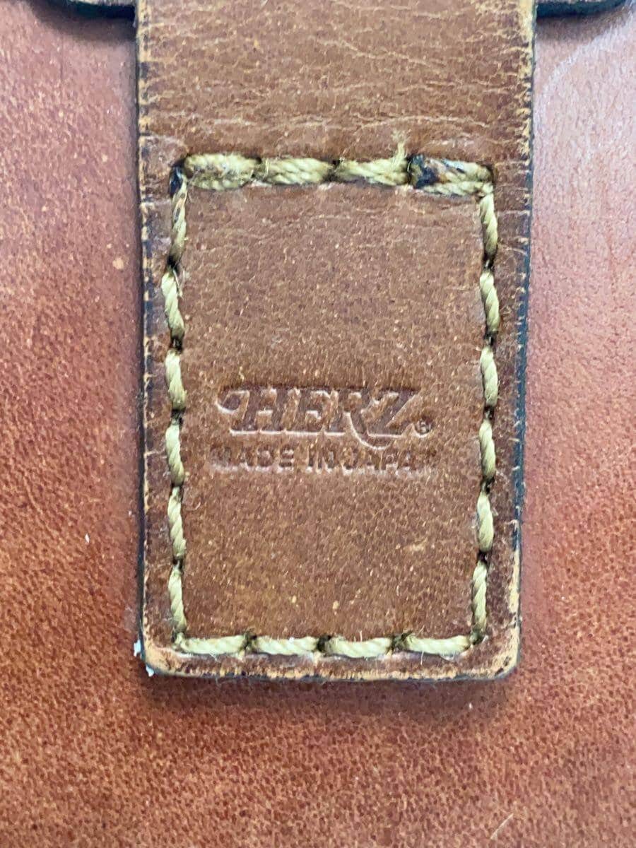 HERZ Horizontal 2-way Shoulder Bag Leather BRW T-146 5