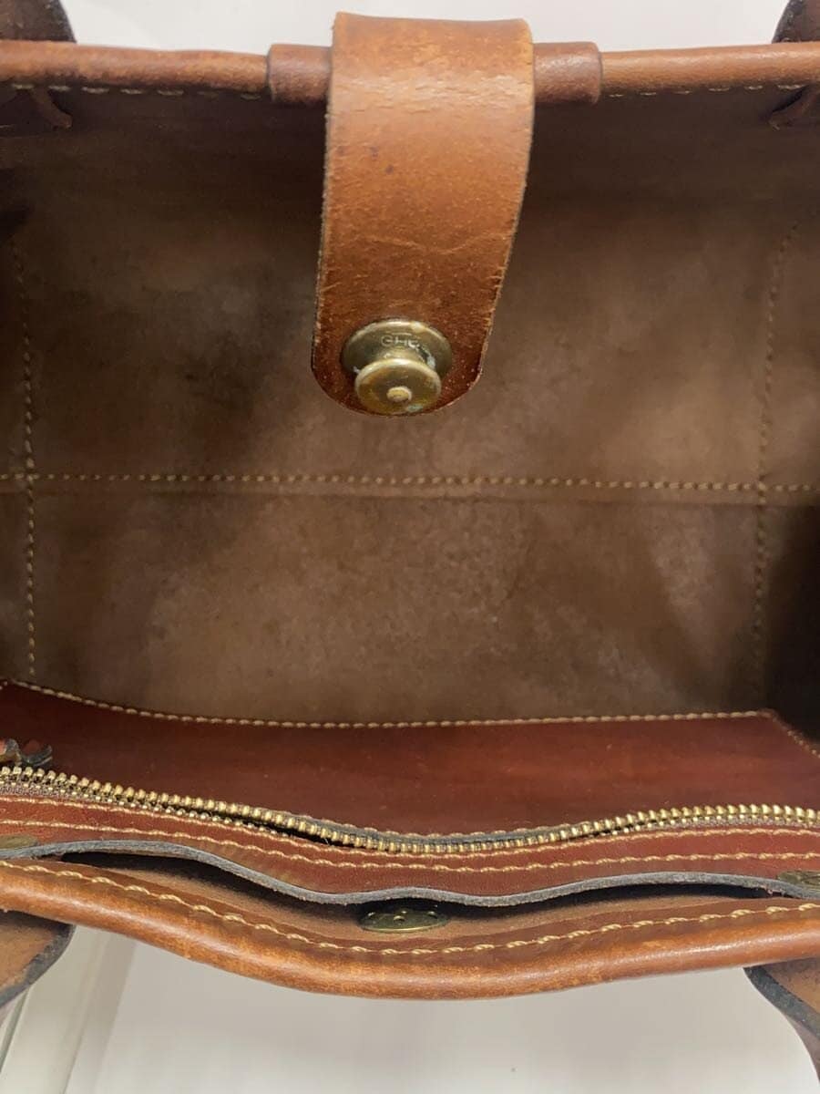 HERZ Horizontal 2-way Shoulder Bag Leather BRW T-146 6