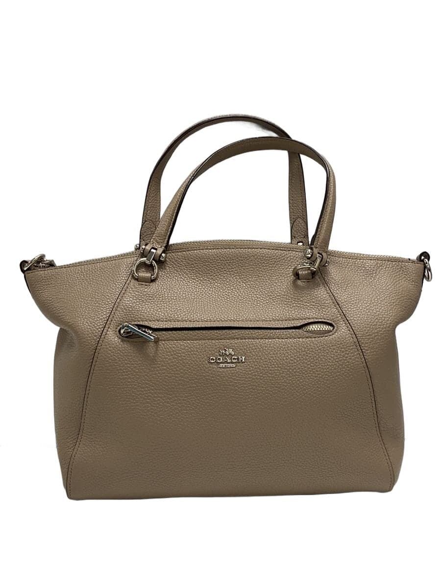 COACH Handbag_All Leather Leather BEG 58874