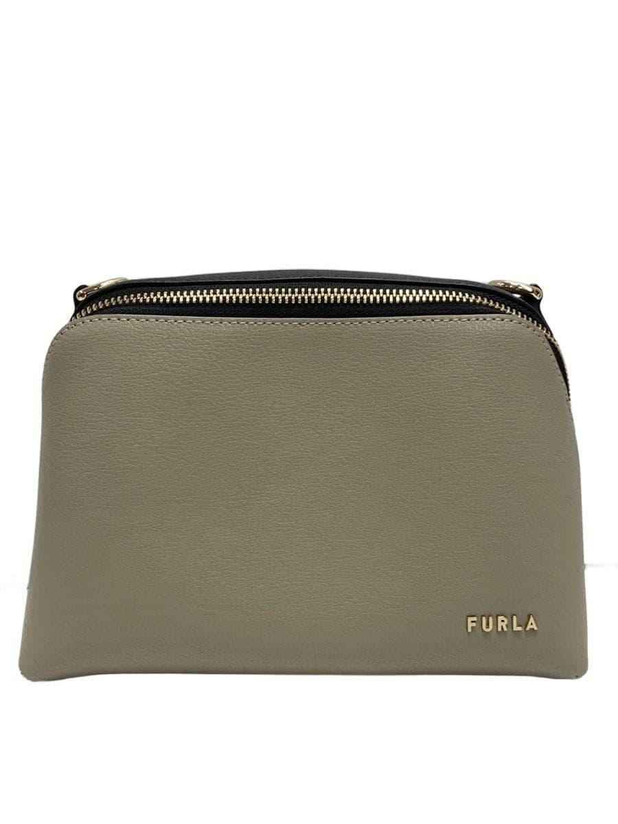 FURLAAMICA S Crossbody Shoulder Bag Leather BEG