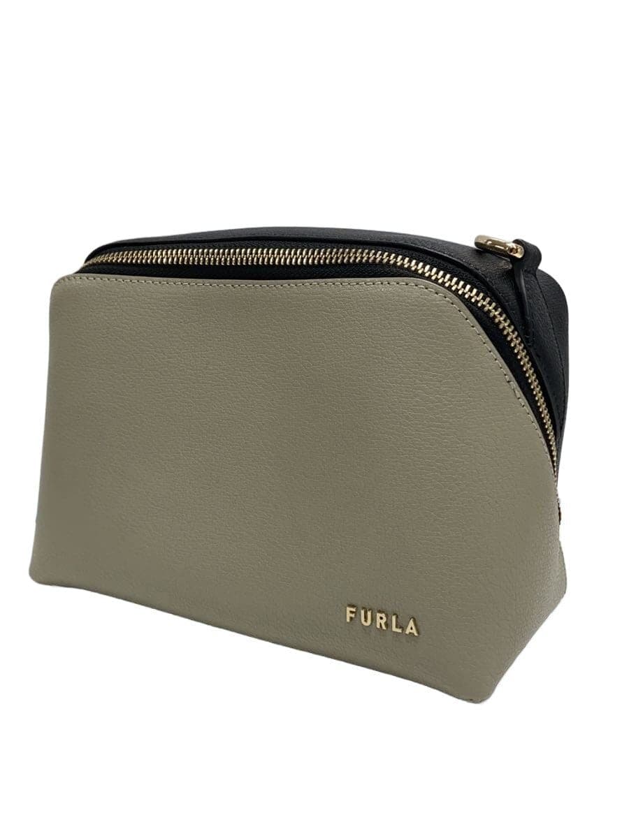 FURLAAMICA S Crossbody Shoulder Bag Leather BEG 2