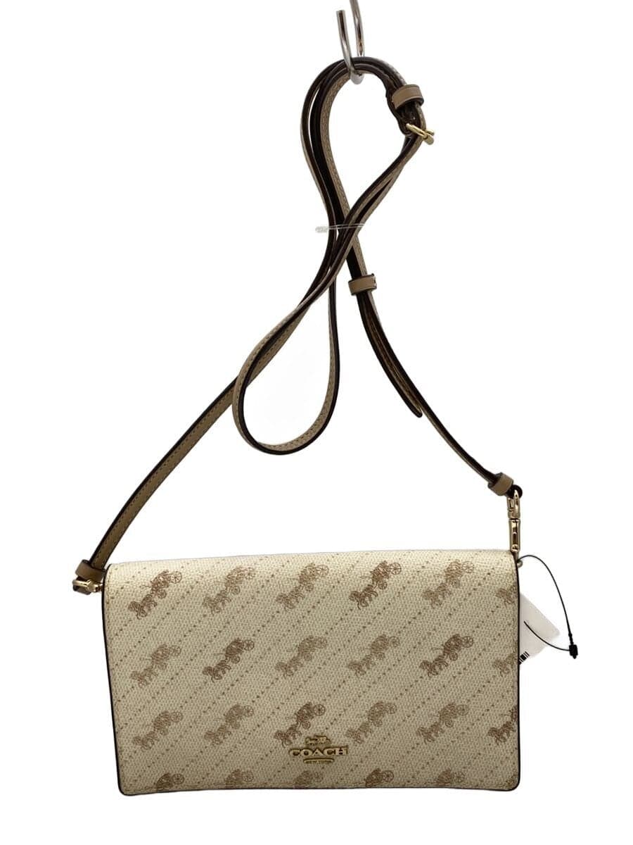 COACH Shoulder Bag PVC CRM Allover Pattern C4208