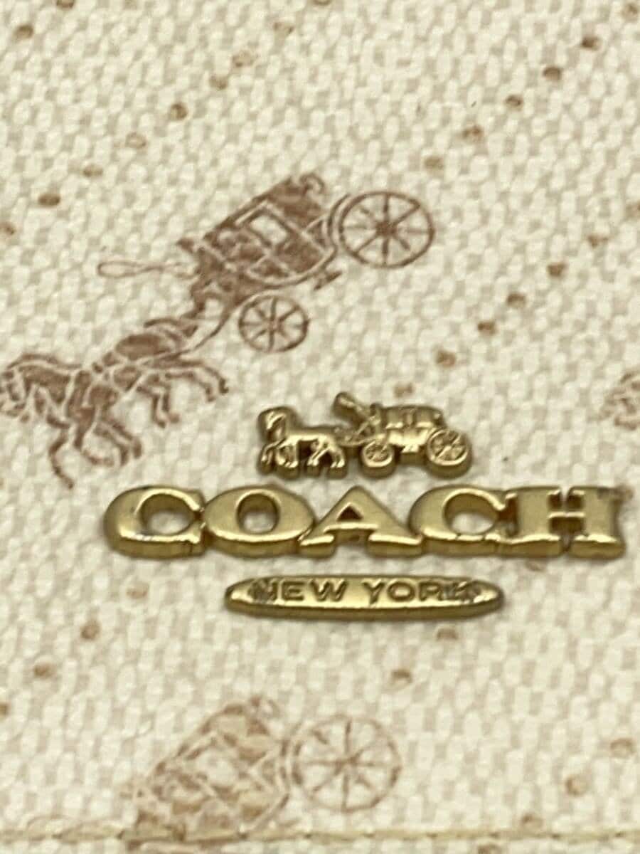 COACH Shoulder Bag PVC CRM Allover Pattern C4208 5