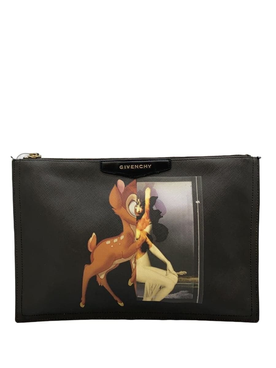 GIVENCHY clutch bag PVC BLK print TE0134