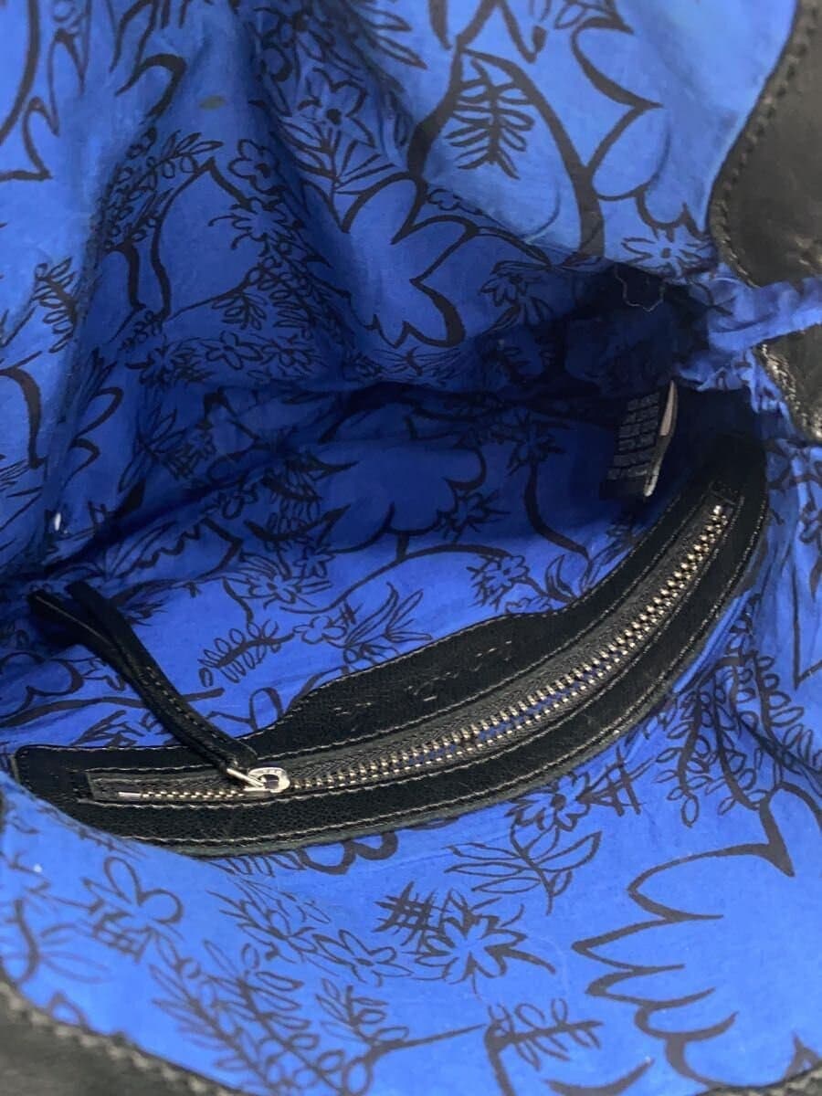 agnes b. Leather Mini Shoulder Bag Leather BLK Solid 6