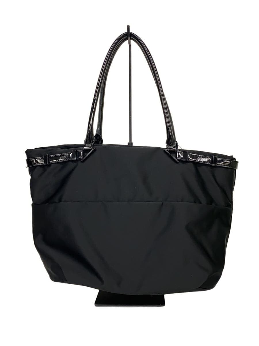 agnes b VOYAGE Nylon Tote Bag Nylon BLK Solid 3