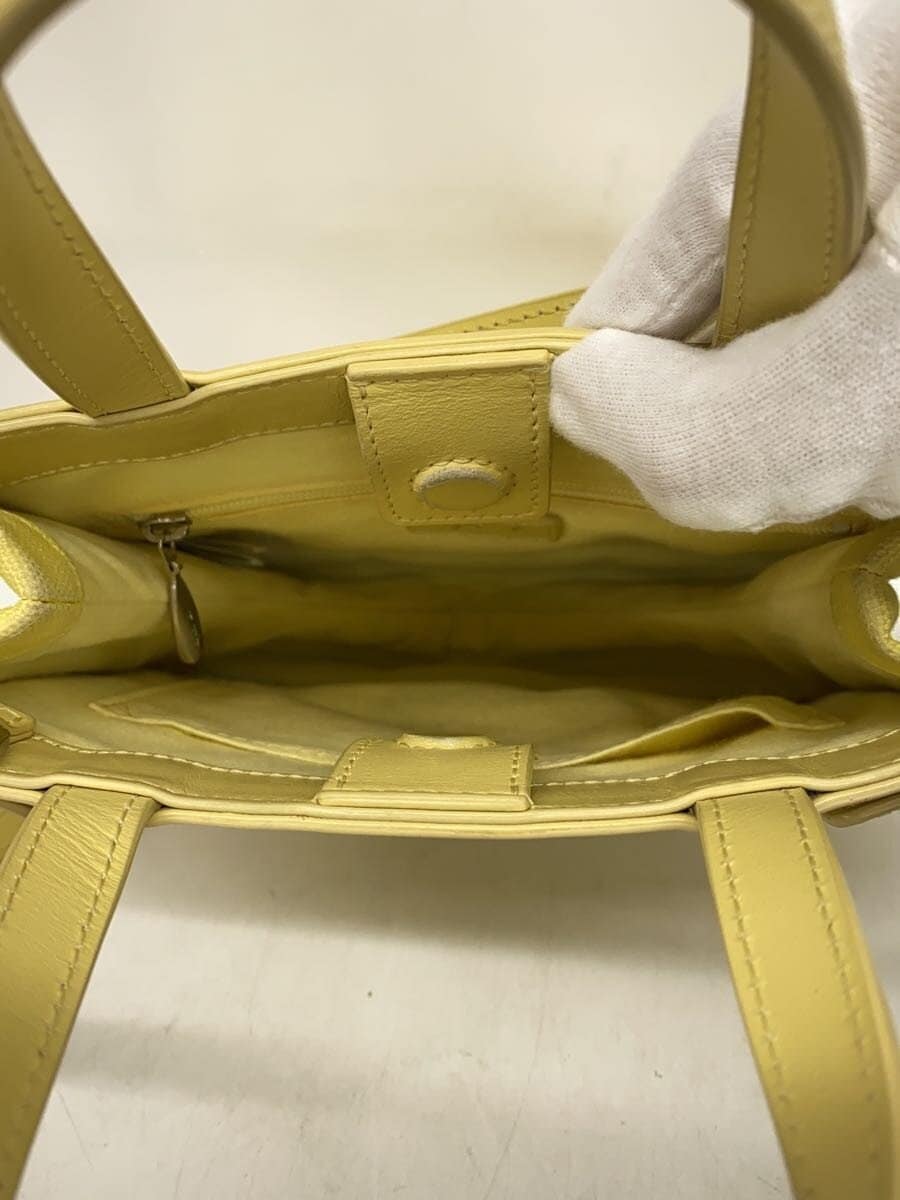 agnes b. Leather Mini Shoulder Bag Leather YLW Solid 6