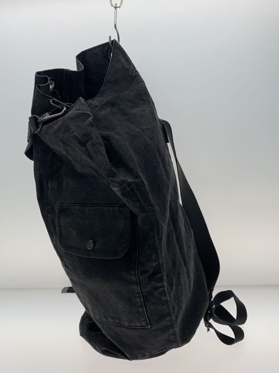 PORTER × MARGARET HOWELL Black Canvas Duffle Backpack Canvas BLK Plain 2