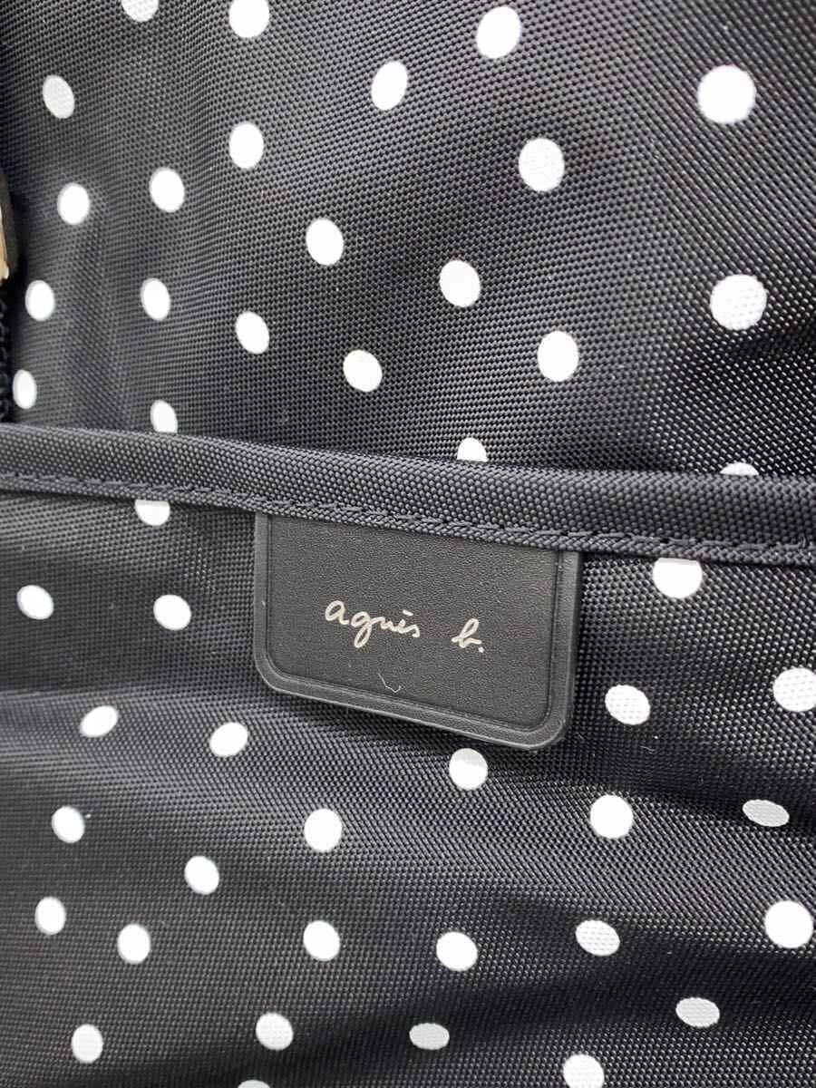 agnes b. Dot Pattern Nylon Boston Bag Nylon BLK Dot 5